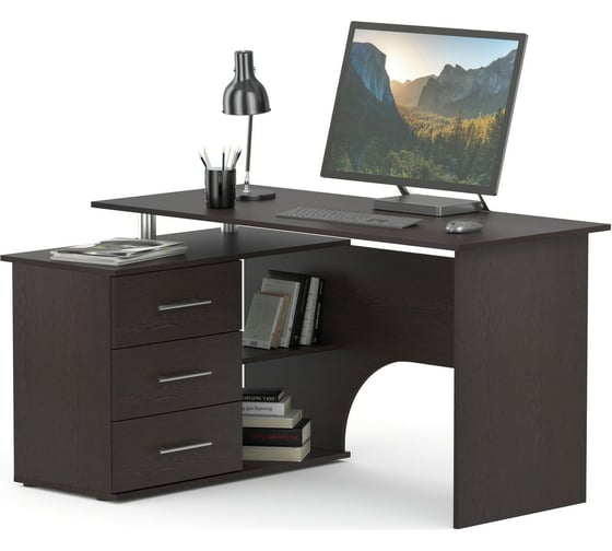 Изображение товара Компьютерный стол СОКОЛ левый венге КСТ-09 00-00010948