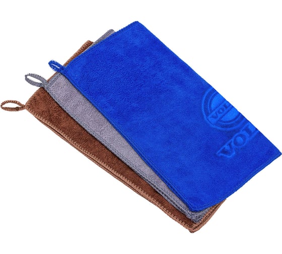 Изображение товара Салфетка чистящая Forsage микрофибра, с логотипом, 30*30 см (3шт/уп) F-NHE33 VOLVO(34410)