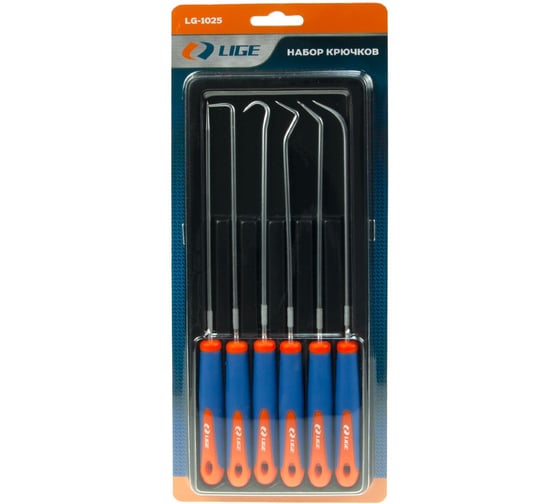 Изображение товара Набор крючков LIGE 6 пр., (45,90,135,180) LG-1025 863296