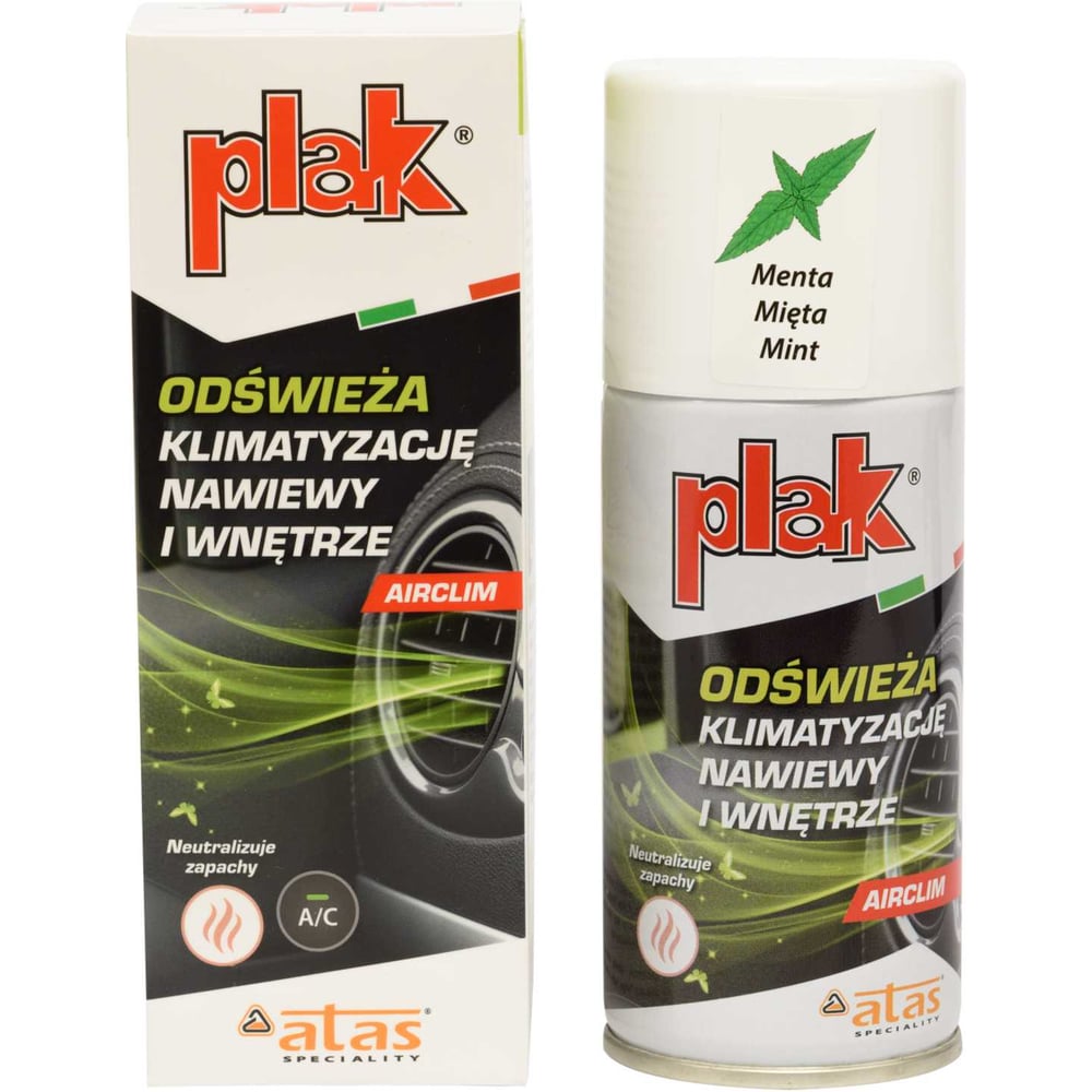 Изображение товара Очиститель кондиционера PLAK AIRCLIM Мята 150 мл аэрозоль для очистки и дезинфекции