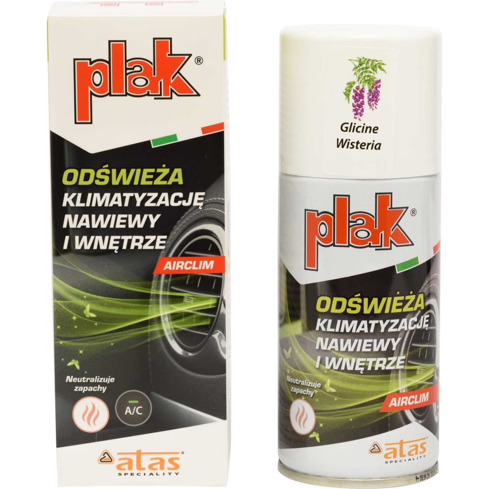 Изображение товара Очиститель кондиционера PLAK AIRCLIM Сирень 150 мл аэрозоль для очистки и дезинфекции кондиционеров
