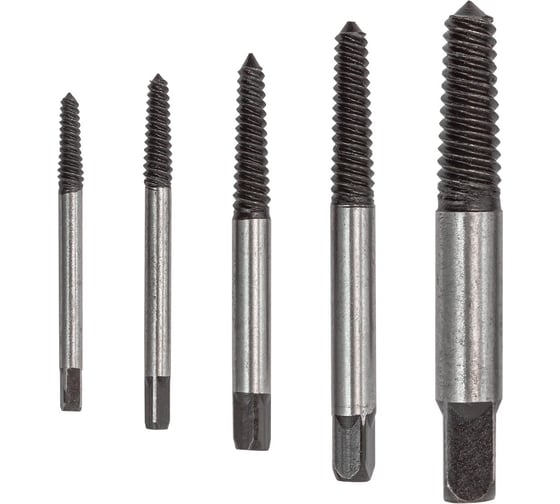 Изображение товара Набор экстракторов резьбы Rockforce HSS 4241,5 предметов (М3-М18, мелкий шаг), в пластиковом футляре RF-63005A(46698)