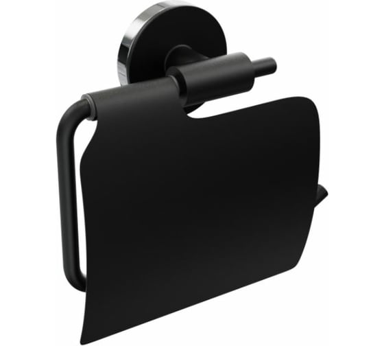 Изображение товара Держатель для туалетной бумаги с крышкой Fora LORD черный FOR-LORD015BL