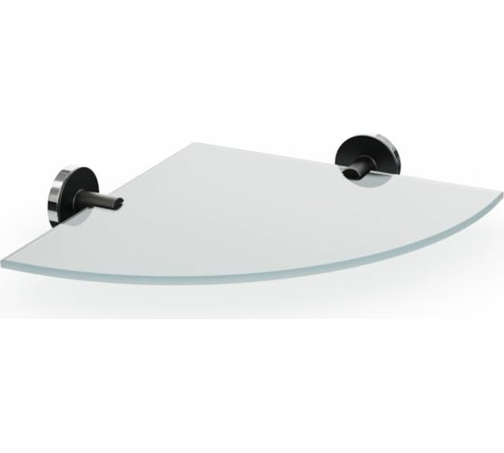 Изображение товара Угловая полка Fora LORD стекло, черный FOR-LORD035BL