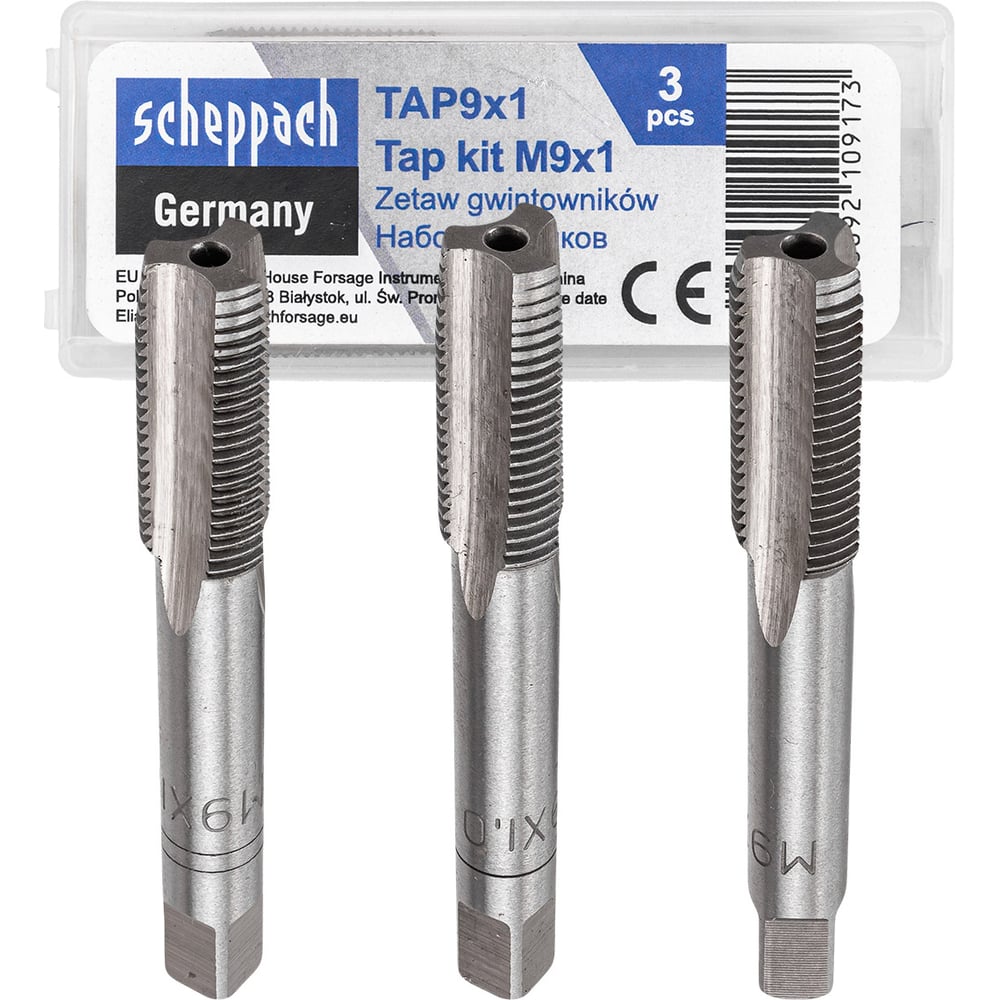 Изображение товара Метчик Scheppach M9x1 (3шт) Sch-TAP9x1(62786)