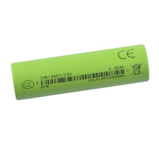 Изображение товара Аккумулятор EVE 18650 2850 мАч INR18650/29V  Energy 3.6 В, Li-Ion высокотоковый с плоским электродом, 4 штуки 6780414