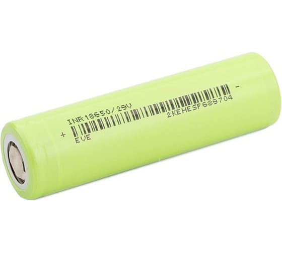 Изображение товара Аккумулятор EVE 18650 2850 мАч INR18650/29V  Energy 3.6 В, Li-Ion высокотоковый с плоским электродом, 2 штуки 6780413