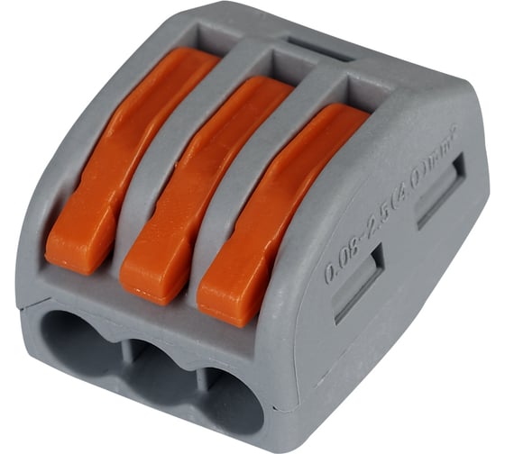 Изображение товара Соединительная клемма HLT СК-413 (0.1-2.5 (4.0)мм2) (20штук/упаковка) 081-19-038