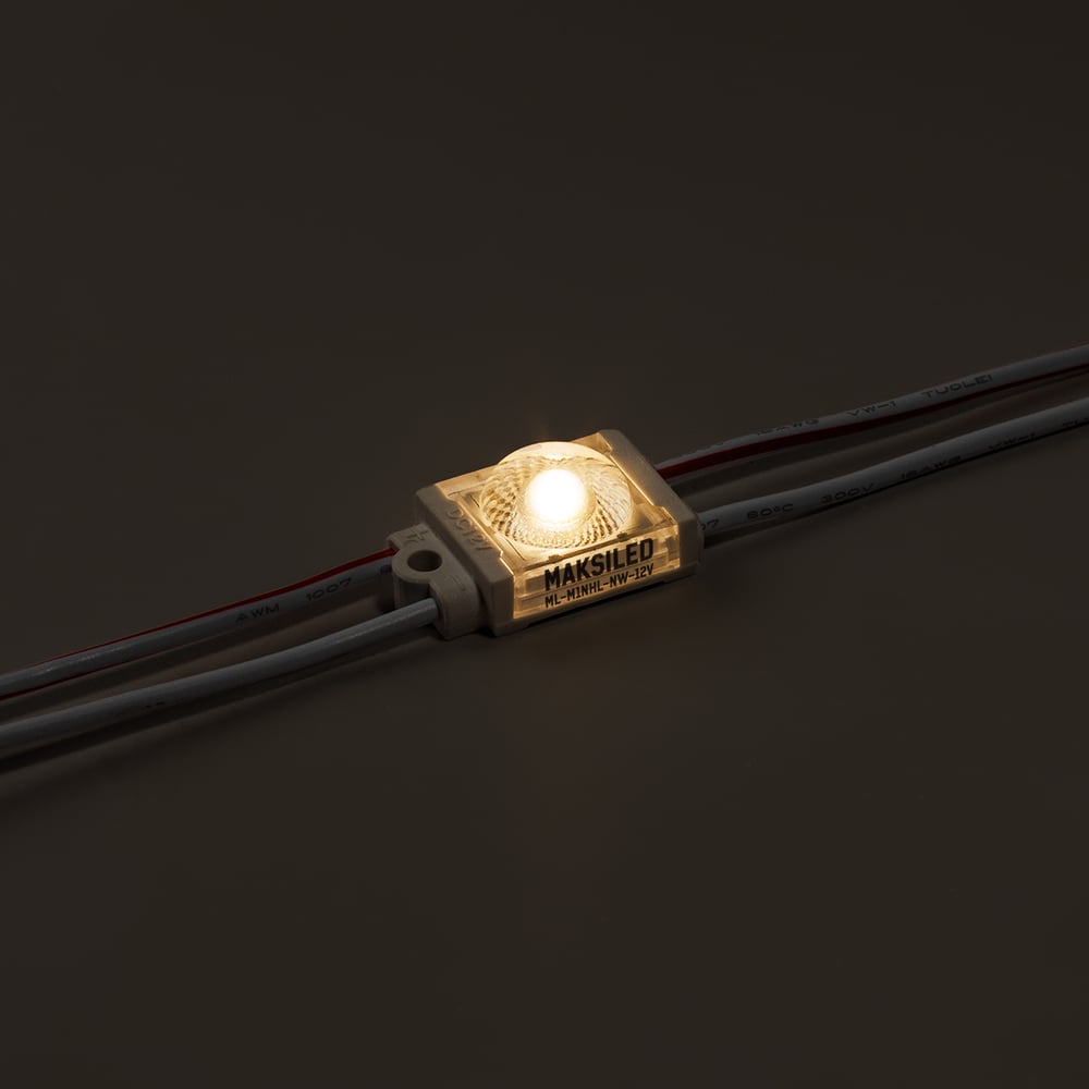 Изображение товара Светодиодный модуль MAKSILED 40 шт, 0.48Вт, 12В, IP67, 1smd 2835, 85лм, 2800-3200K ML-M1NHL-2835-WW-12V