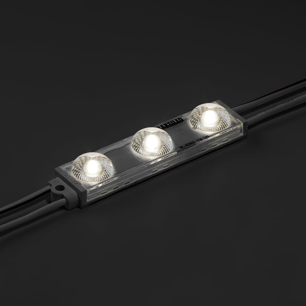 Изображение товара Светодиодный модуль MAKSILED 25 шт, 1.44Вт, 12В, IP67, 3smd 2835, 240лм, 7800-8600K ML-M3NHL-2835-CW-12V