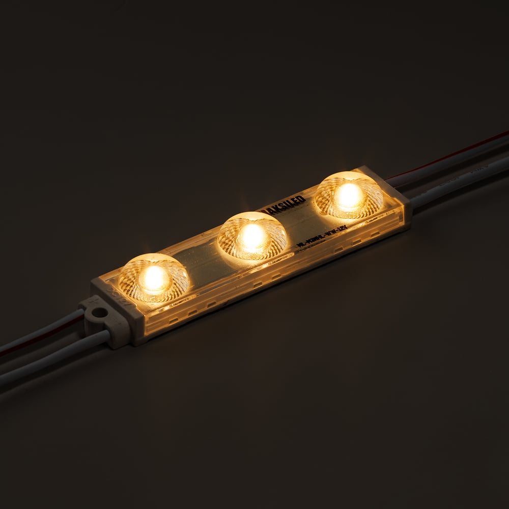 Изображение товара Светодиодный модуль MAKSILED 25 шт, 1.44Вт, 12В, IP67, 3smd 2835, 240лм, 2800-3200K ML-M3NHL-2835-WW-12V