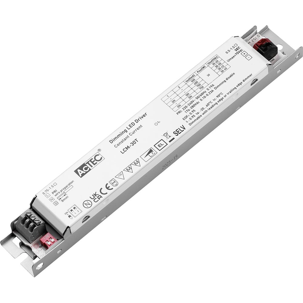 Изображение товара Блок питания AcTEC 30-60В, 30Вт, IP20, импульсный, для светодиодов