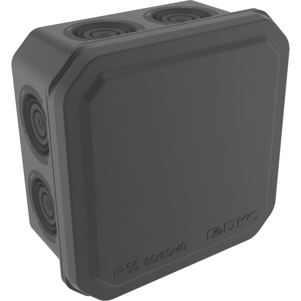 Изображение товара Коробка ответвительная DKC 8 кабельных вводов IP55 85х85х40 мм черная