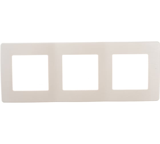 Изображение товара Рамка для розеток и выключателей ЭРА Серия 12 12510302 на 3 поста, Сатин, слоновая кость Б0052520