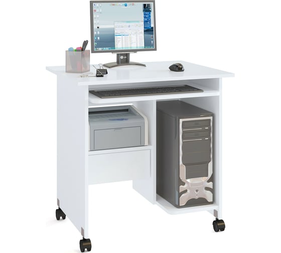 Изображение товара Компьютерный стол СОКОЛ белый КСТ-10.1 КСТ10.1Б6
