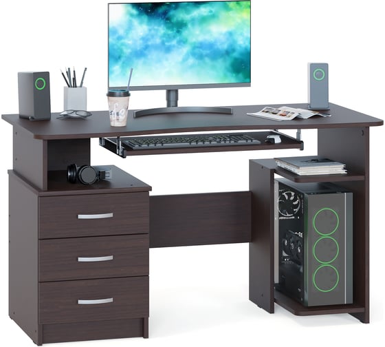 Изображение товара Компьютерный стол СОКОЛ венге КСТ-08.1 КСТ08.1В5