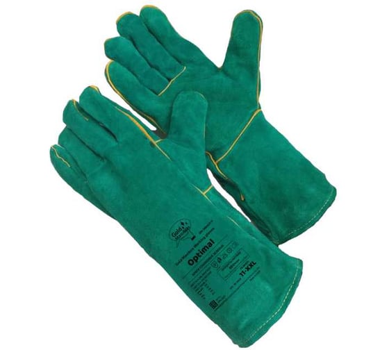 Изображение товара Краги Gold Manibus Optimal спилковые зеленые Cowsplit Leather Welding Gloves р.11 (XXL) 12/60 GM-1004LT-11