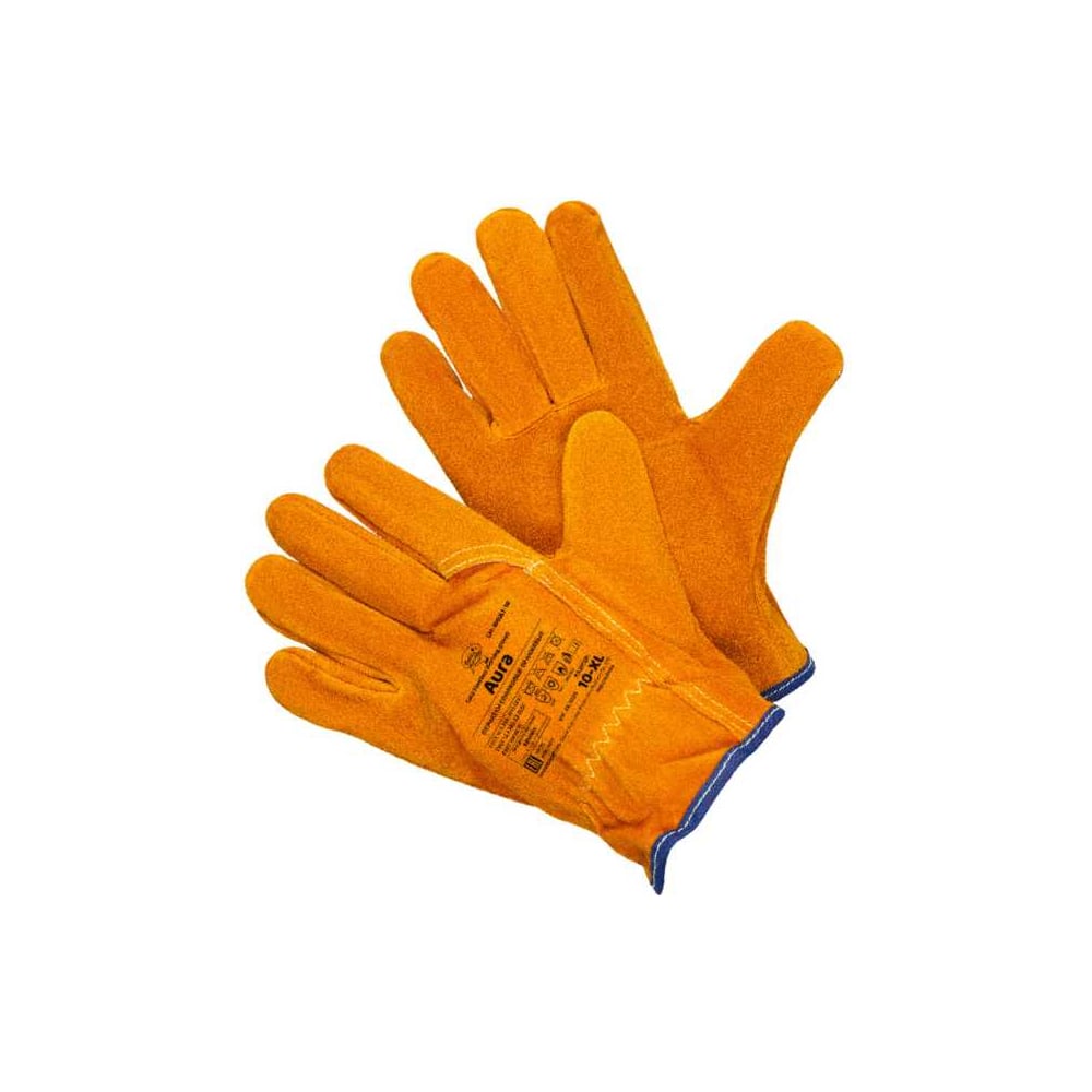 Изображение товара Перчатки Gold Manibus GM-1002LT-10 Aura спилковые оранжевые Cowsplit Leather Driver Gloves р.10 (XL) 12/120 УТ-00000597