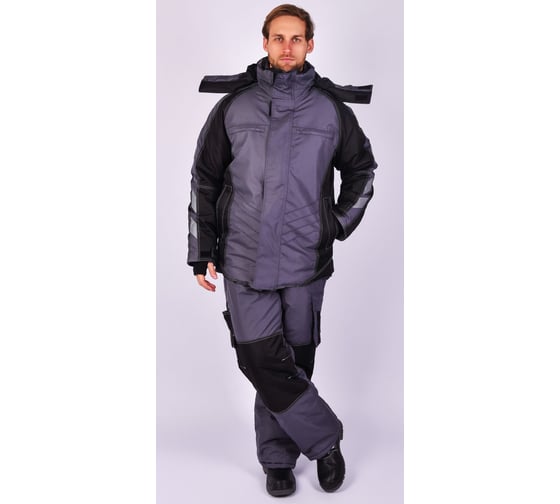 Изображение товара Куртка утепленная АНТЕКС Имидж серый/черный р. 56-58/182-188 ЕР-00001448