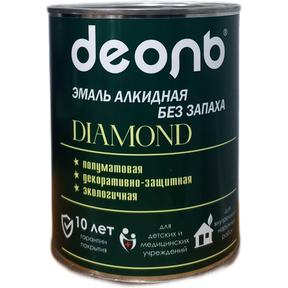 Изображение товара Алкидная эмаль Деоль без запаха Diamond RAL5017 синяя 0.75л полуматовая