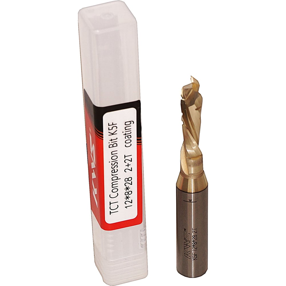 Изображение товара Фреза спиральная компрессионная 8мм Golden Coating для дерева и пластика