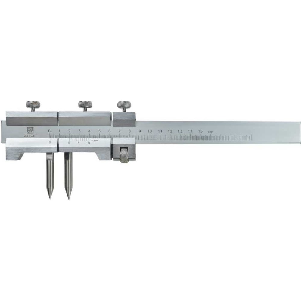 Изображение товара Штангенциркуль ZITOM ШЦР-150-0.1 разметочный из нержавеющей стали в кейсе