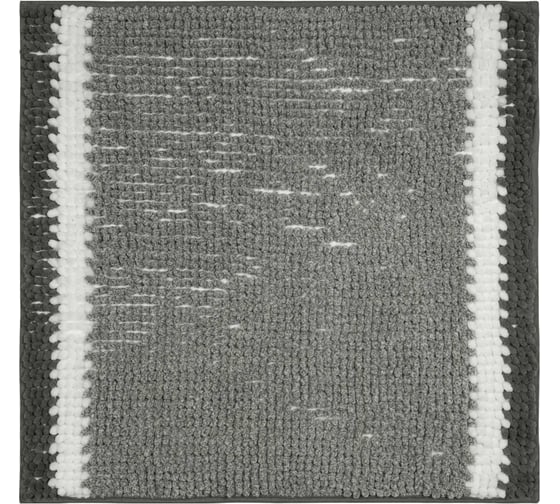 Изображение товара Коврик для ванной VIDAGE Савойя 50х50 см, цвет серый, шенилл 1359031