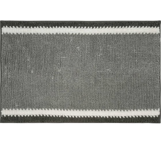 Изображение товара Коврик для ванной VIDAGE Савойя 50х80 см, цвет серый, шенилл 1359032
