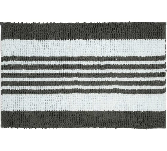 Изображение товара Коврик для ванной VIDAGE Журуа 50х80 см, белый/серый, шенилл 1359044