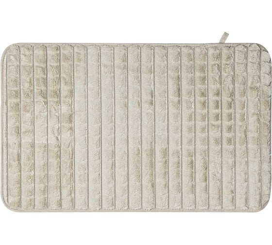 Изображение товара Коврик для ванной VIDAGE Лейте 50х80 см, цвет бежевый, Жаккард искусственный мех 1359028