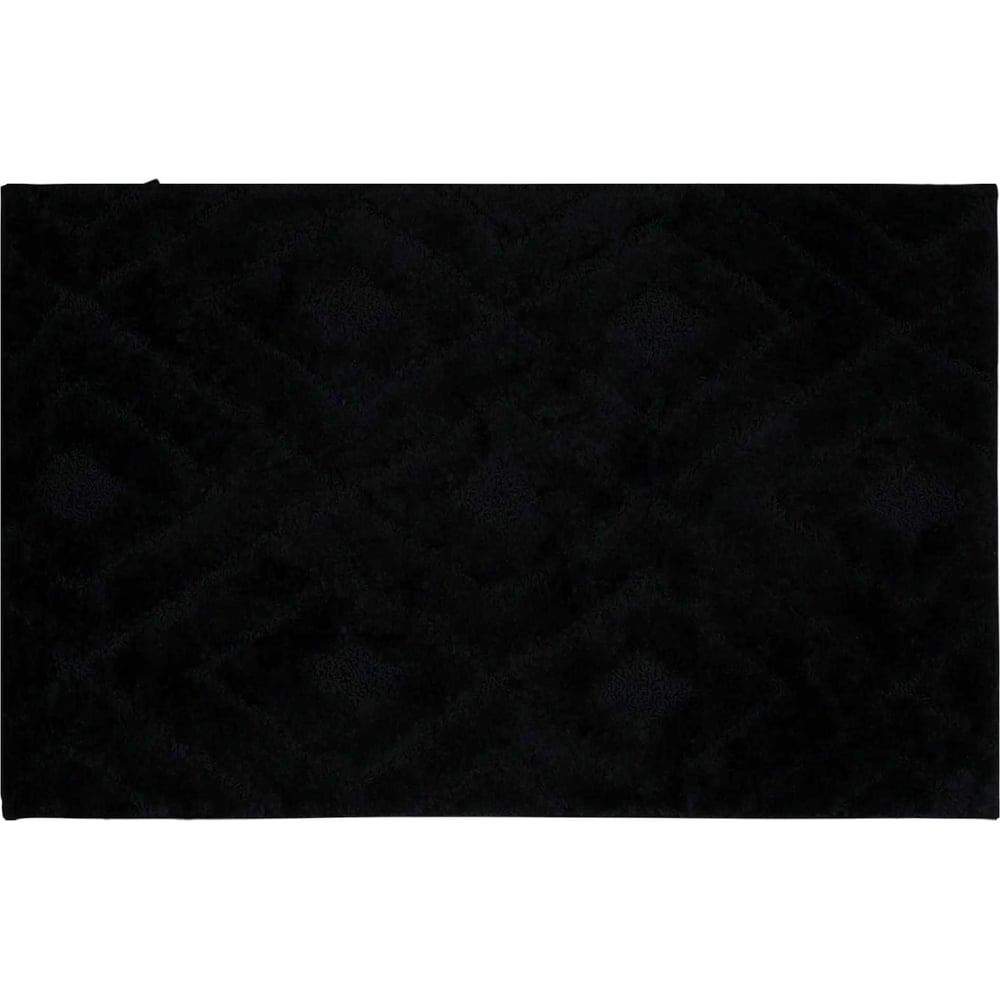 Изображение товара Коврик для ванной VIDAGE Сантус 50х50 см микрофибра геометричный черный