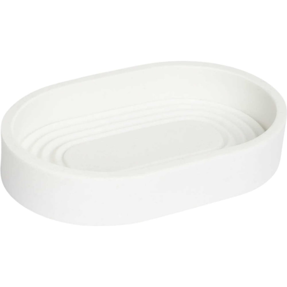 Изображение товара Мыльница VIDAGE Бари из полирезина, настольная, овальная, белая