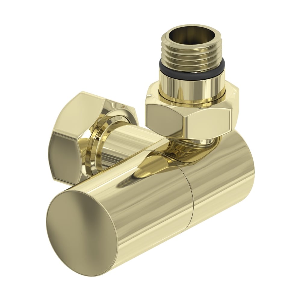 Изображение товара Вентиль 3D правый цилиндр нержавеющая сталь G 1/2 x G 3/4 шампань