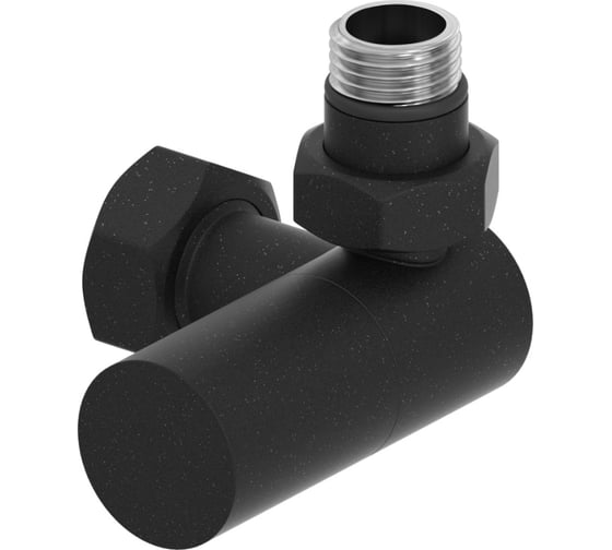 Изображение товара Вентиль 3D правый (цилиндр) Сунержа G 1/2 НР х G 3/4 НГ Тёмный титан муар 15-1403-1234