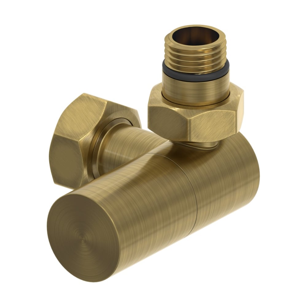 Изображение товара Вентиль 3D правый (цилиндр) Сунержа G 1/2 НР х G 3/4 НГ Состаренная латунь 051-1403-1234