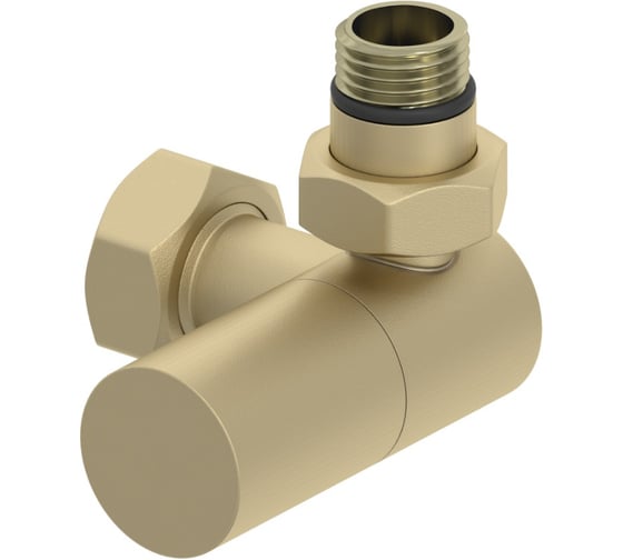 Изображение товара Вентиль 3D правый (цилиндр) Сунержа G 1/2 НР х G 3/4 НГ Матовая шампань 022-1403-1234