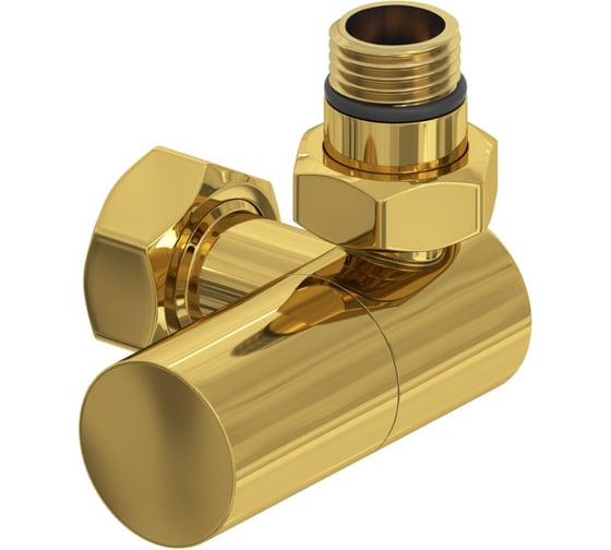 Изображение товара Вентиль 3D правый (цилиндр) Сунержа G 1/2 НР х G 3/4 НГ Золото 03-1403-1234