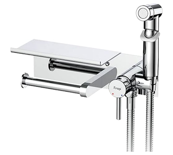 Изображение товара Гигиенический душ FRAP с бумагодержателем и полочкой F2075