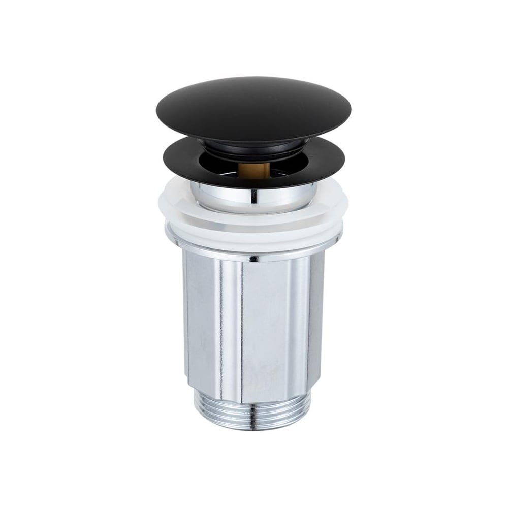 Изображение товара Донный клапан FRAP F67-6 для унитаза и биде современный черный 63 мм