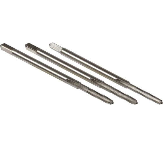 Изображение товара Метчик ИНСТУЛС м/р М1.0x0.25 осн. к-т 3 шт. Р6М5 6H кор усил хв ГОСТ 3266-81 00001220909