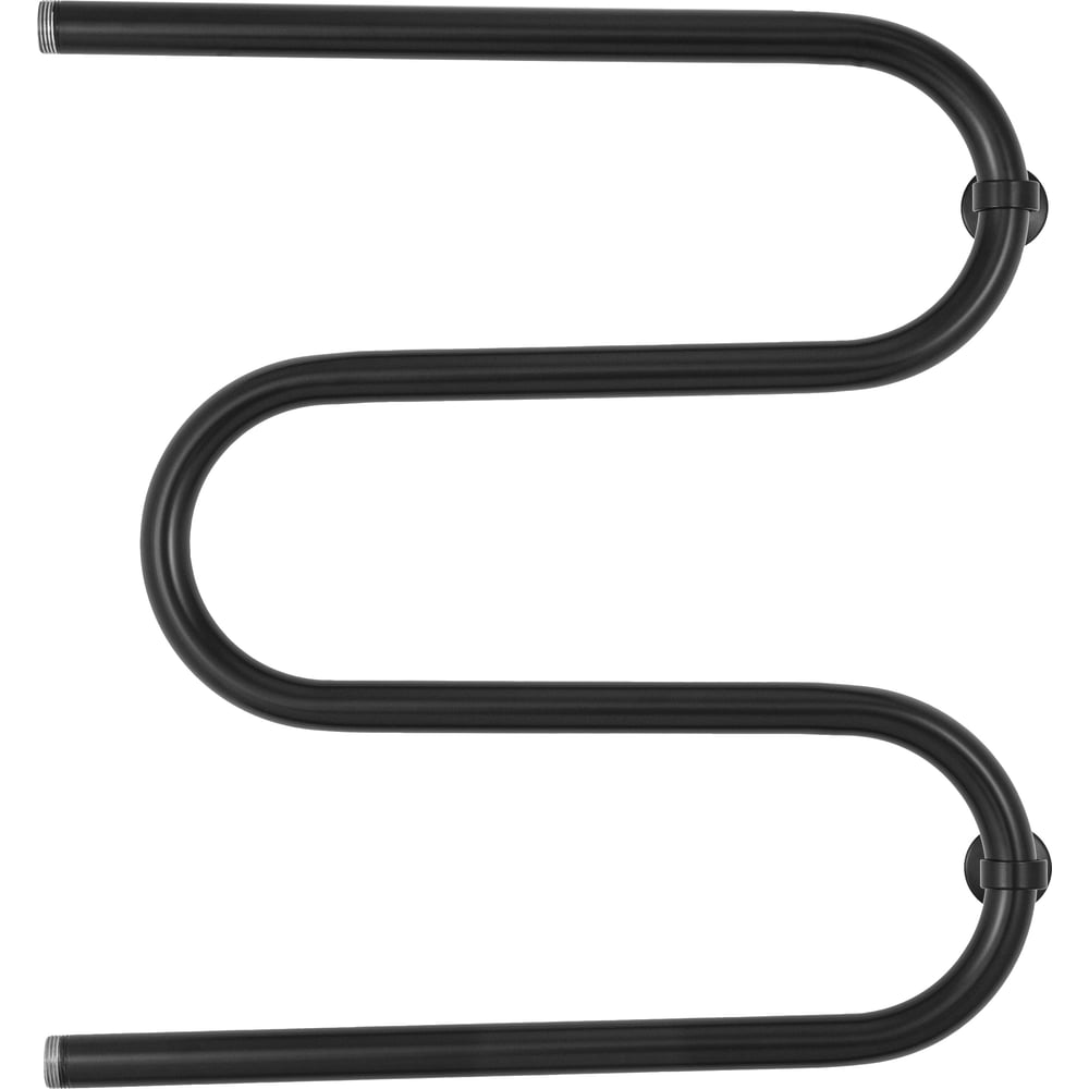 Изображение товара Полотенцесушитель ENERGY Solo 500х500 черный матовый водяной М-образный