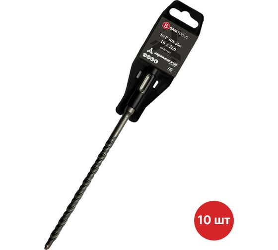 Изображение товара Бур по бетону SAMGRUPP SDS-plus 10x260 АРМАТА 10 шт SAMC-008110260-10
