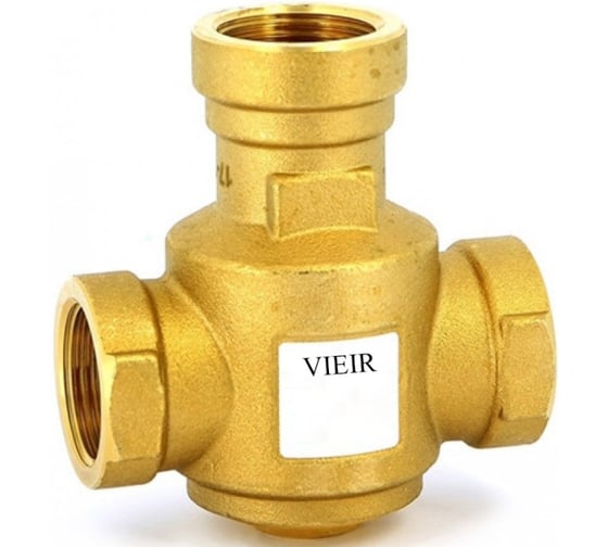 Изображение товара Трехходовой термостатический антиконденсационный клапан VIEIR 1 60 C для твердотопливных котлов и систем отопления VR238A
