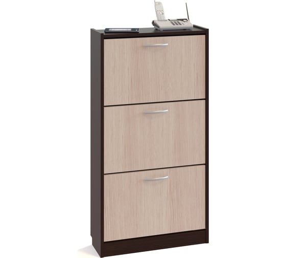 Изображение товара Тумба для обуви СОКОЛ венге/беленый дуб ТО-23 ШОТО23В5б