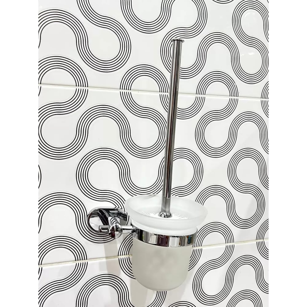 Изображение товара Ершик настенный стеклянный для туалета ViEir нержавеющая сталь и стекло, хром, V5113