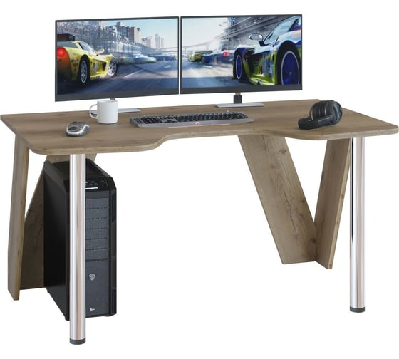 Изображение товара Компьютерный стол СОКОЛ дуб делано КСТ-116 00-00009447