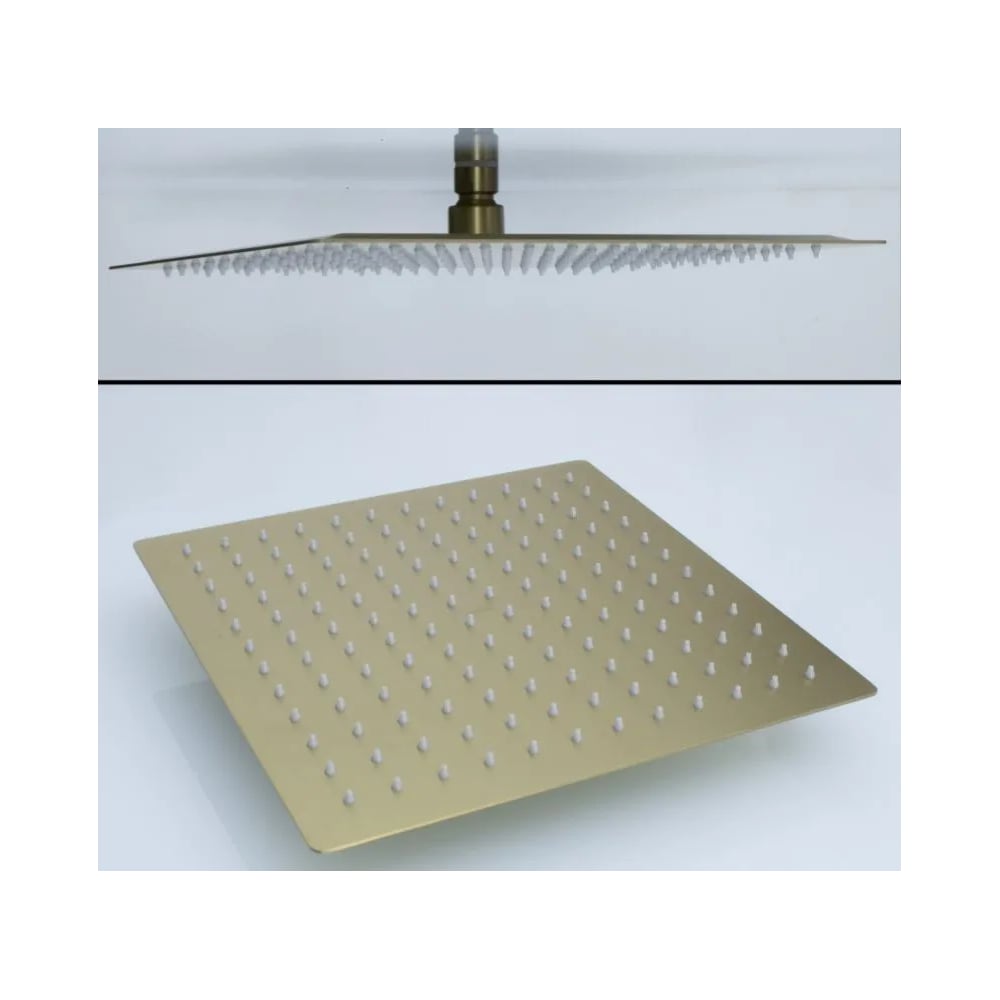 Изображение товара Лейка тропического душа ViEir квадратная 30×30 см матовое золото VR2102-30S