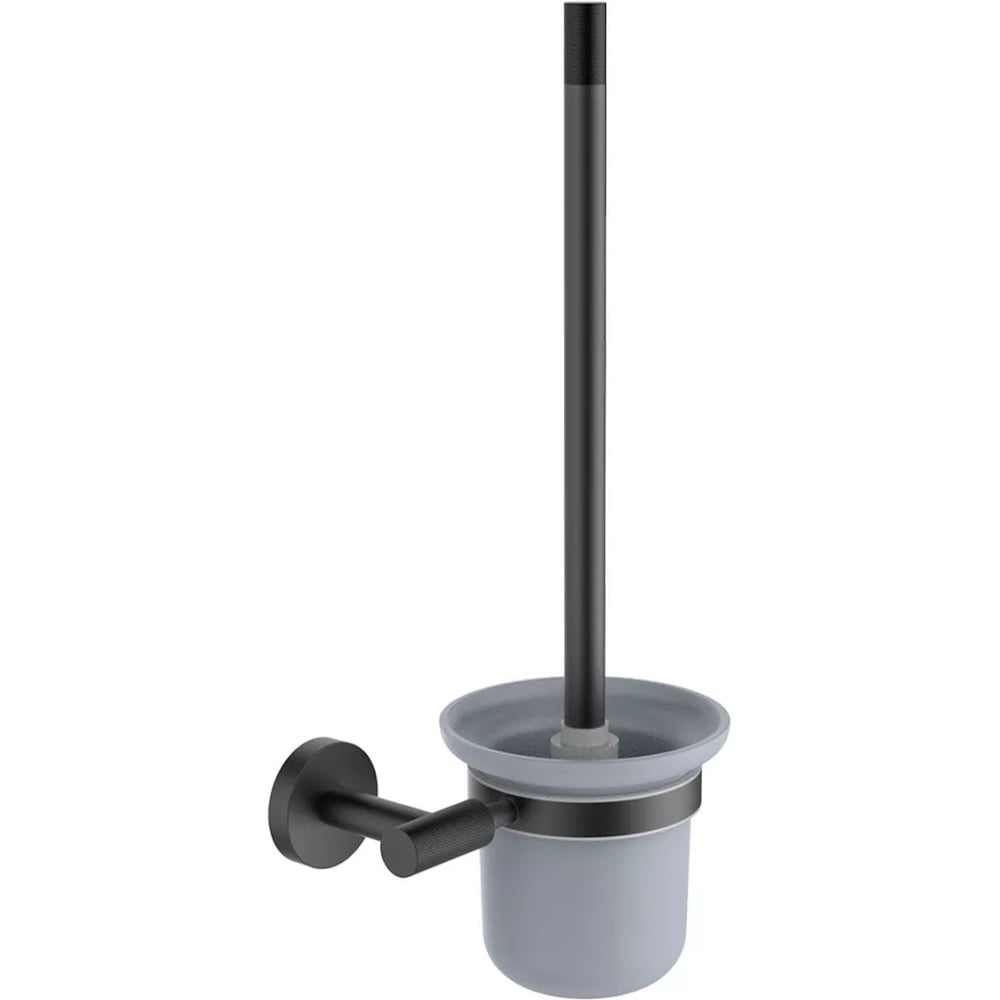 Изображение товара Настенный ершик ViEir стеклянный стакан, держатель из нержавеющей стали, графит, V5513-G