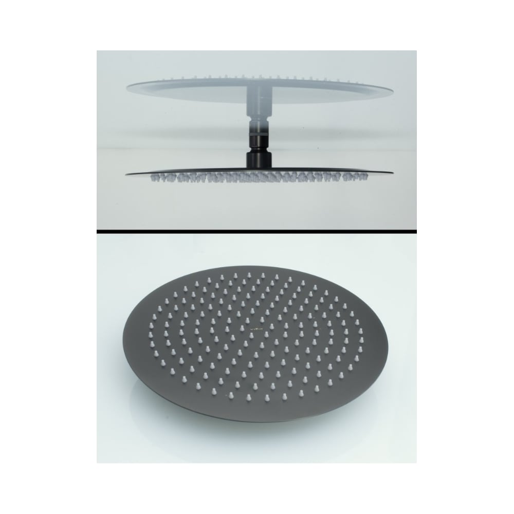 Изображение товара Лейка тропического душа круглая ViEir 30×30 см верхний душ графит VR2103-30G