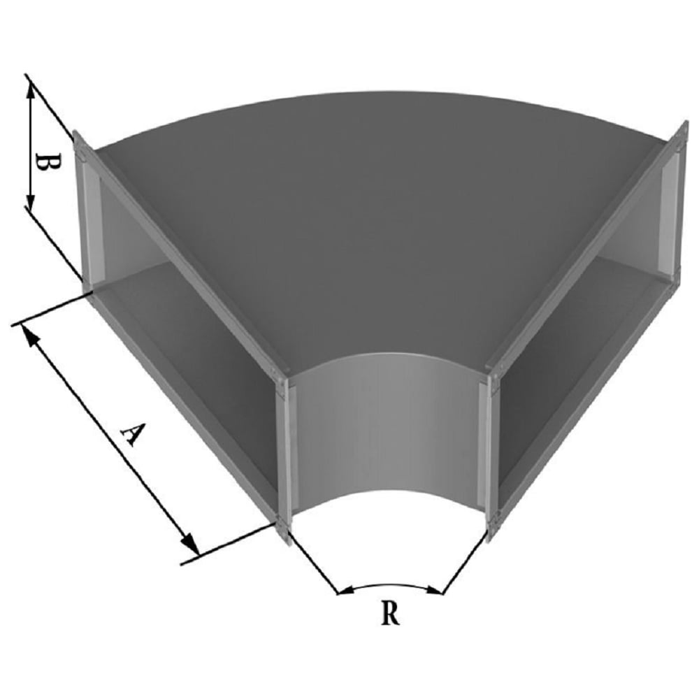Изображение товара Отвод для воздуховодов Diaflex 800х500 мм 90 градусов УФ-01020147
